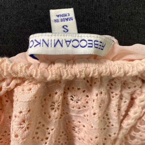 Rebecca Minkoff Coral Ruffles Off Shoulder Blouse light Pink Size Small - Picture 4 of 6